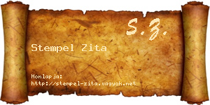 Stempel Zita névjegykártya